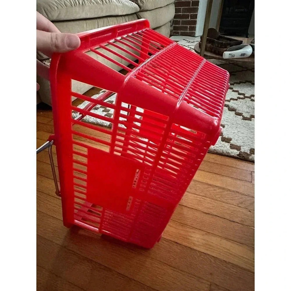 Red Shopping Cart Basket - Picture 5 of 7